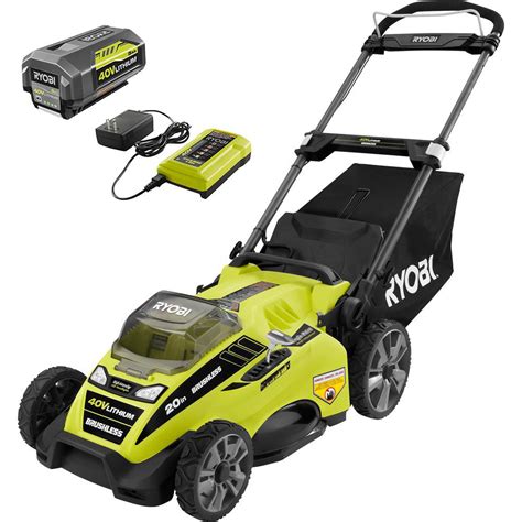 33cm deck ideal for townhouse or unit residents with small yards. . Ryobi lawn mower battery